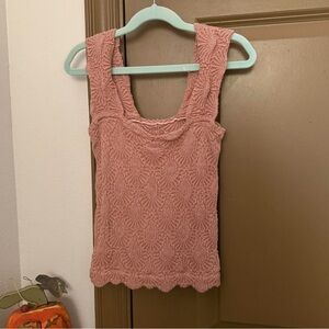 Free People Textured Rose Tank Top
